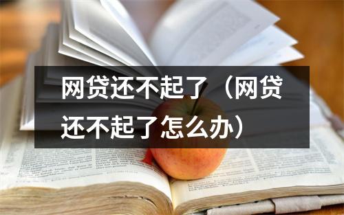 网贷还不起了(网贷还不起了怎么办)