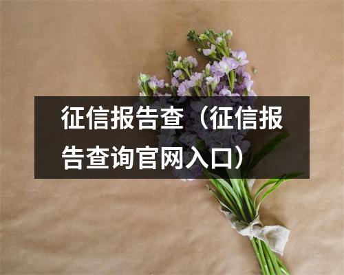 征信报告查（征信报告查询官网入口）