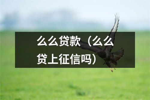 么么贷款（么么贷上征信吗）