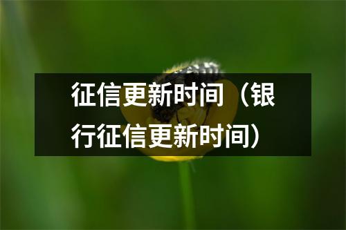 征信更新时间（银行征信更新时间）