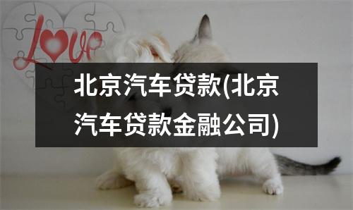 北京汽车贷款(北京汽车贷款金融公司)