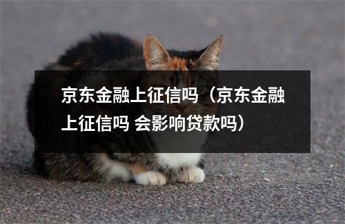 京东金融上征信吗（京东金融上征信吗 会影响贷款吗）
