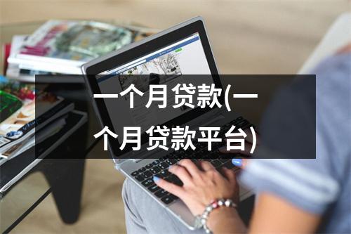 一个月贷款(一个月贷款平台)