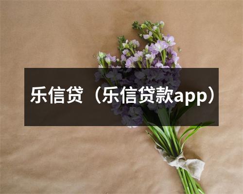 乐信贷（乐信贷款app）