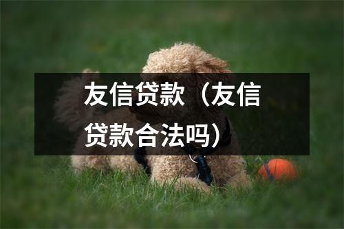 友信贷款（友信贷款合法吗）