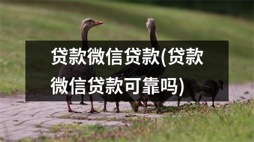 贷款微信贷款(贷款微信贷款可靠吗)