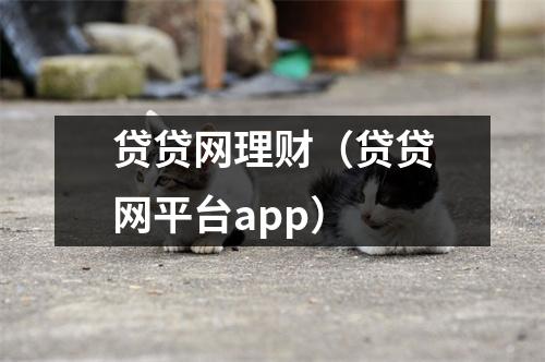 贷贷网理财（贷贷网平台app）