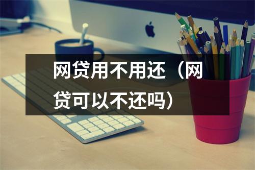网贷用不用还（网贷可以不还吗）