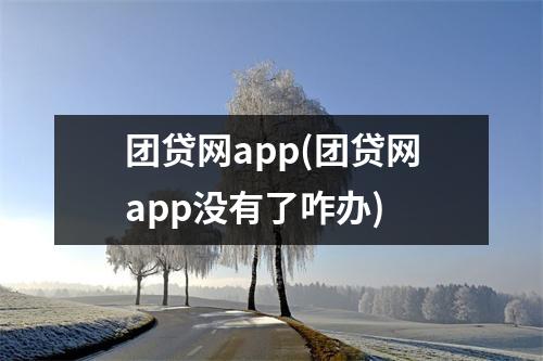 团贷网app(团贷网app没有了咋办)