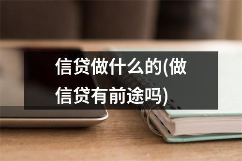 信贷做什么的(做信贷有前途吗)