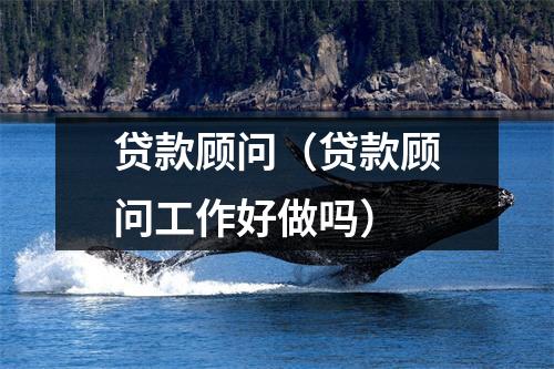 贷款顾问（贷款顾问工作好做吗）