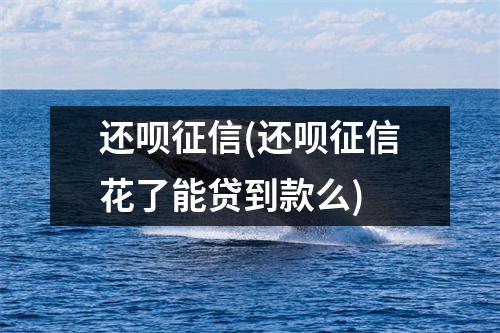 还呗征信(还呗征信花了能贷到款么)