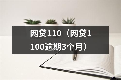 网贷110（网贷1100逾期3个月）