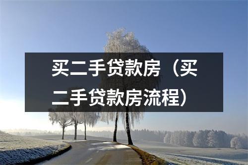买二手贷款房(买二手贷款房流程)