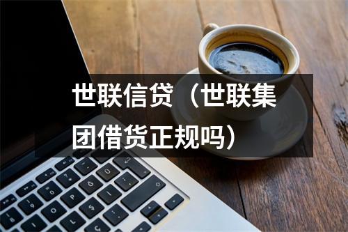 世联信贷（世联集团借货正规吗）