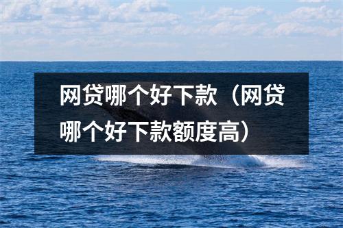网贷哪个好下款（网贷哪个好下款额度高）