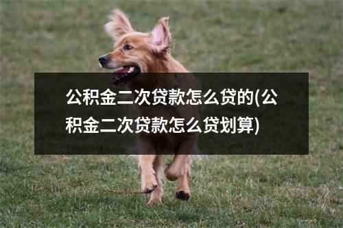 公积金二次贷款怎么贷的(公积金二次贷款怎么贷划算)