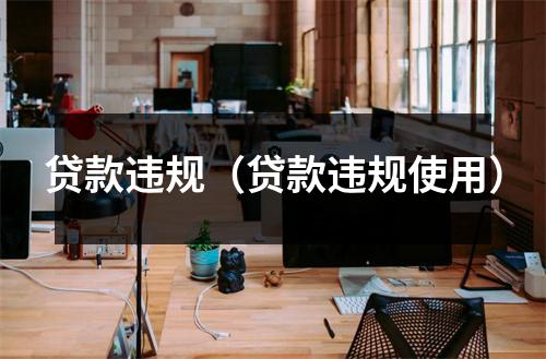 贷款违规（贷款违规使用）