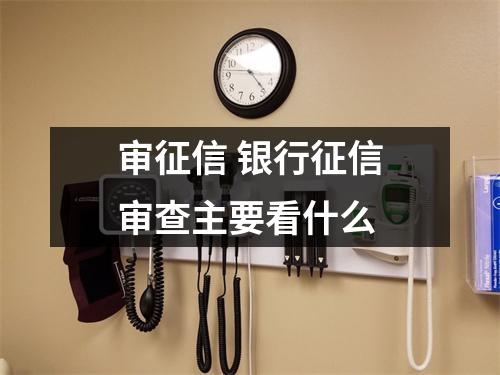 审征信 银行征信审查主要看什么 