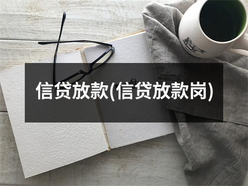 信贷放款(信贷放款岗)