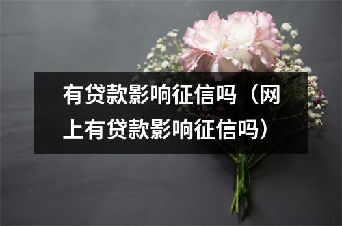 有贷款影响征信吗（网上有贷款影响征信吗）