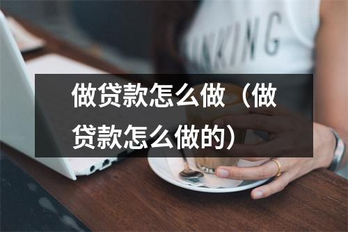 做贷款怎么做(做贷款怎么做的)
