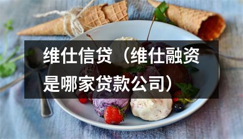 维仕信贷(维仕融资是哪家贷款公司)