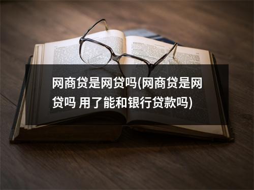 网商贷是网贷吗(网商贷是网贷吗 用了能和银行贷款吗)