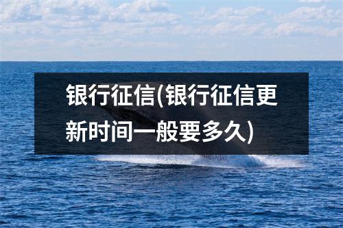 银行征信(银行征信更新时间一般要多久)