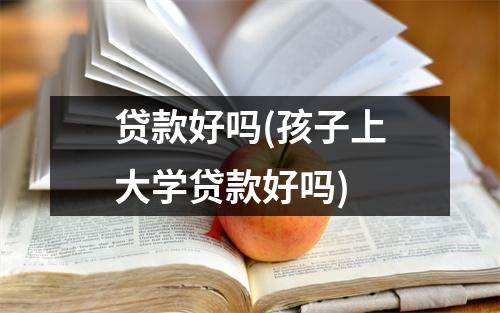 贷款好吗(孩子上大学贷款好吗)