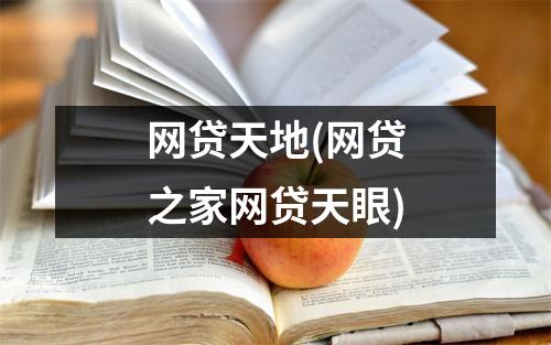 网贷天地(网贷之家网贷天眼)