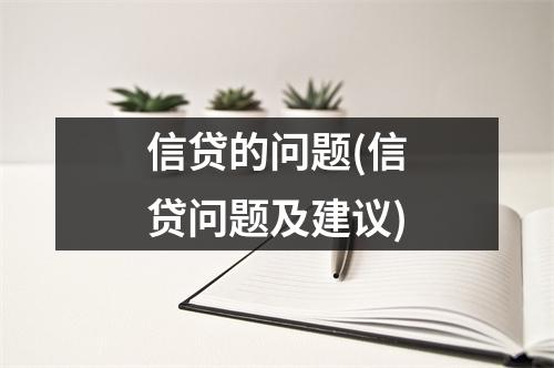 信贷的问题(信贷问题及建议)