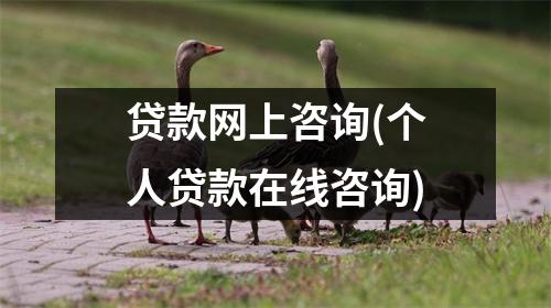 贷款网上咨询(个人贷款在线咨询)