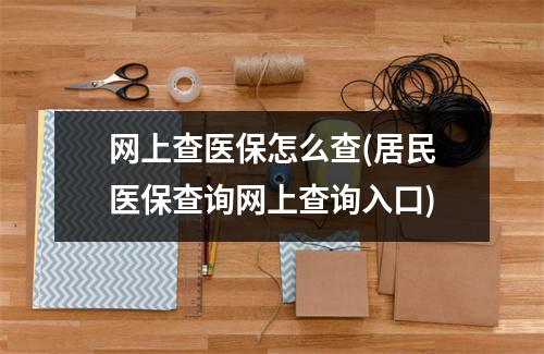 网上查医保怎么查(居民医保查询网上查询入口)