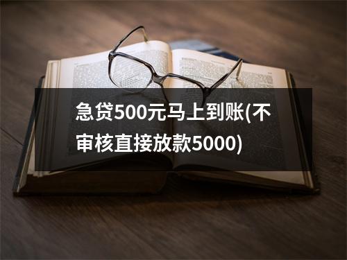 急贷500元马上到账(不审核直接放款5000)