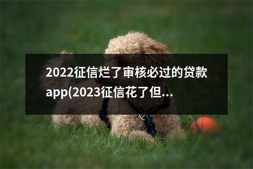 2022征信烂了审核必过的贷款app(2023征信花了但是没有逾期哪个平台可以借)