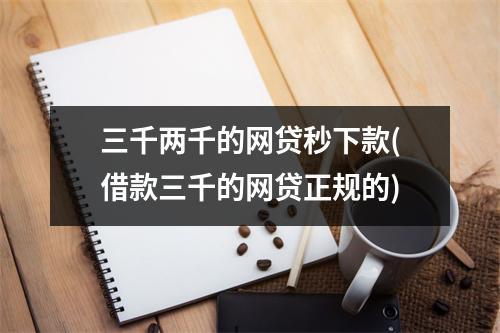 三千两千的网贷秒下款(借款三千的网贷正规的)