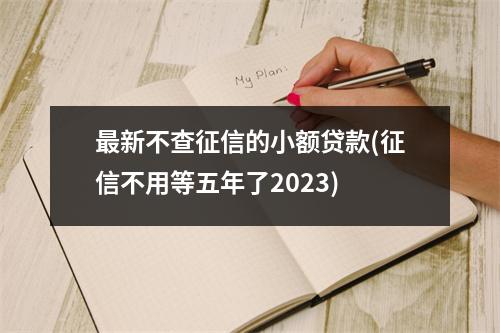 最新不查征信的小额贷款(征信不用等五年了2023)