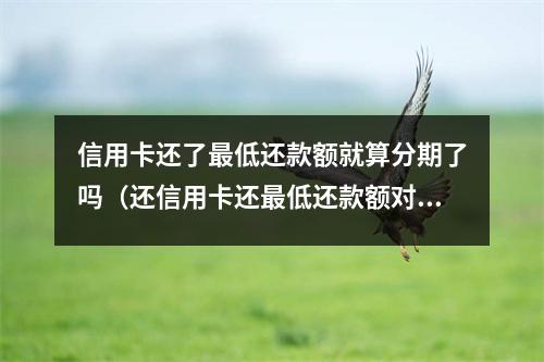 信用卡还了最低还款额就算分期了吗（还信用卡还最低还款额对征信的危害）