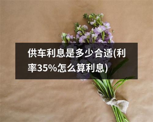 供车利息是多少合适(利率35%怎么算利息)