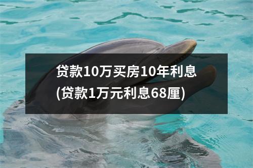 贷款10万买房10年利息(贷款1万元利息68厘)