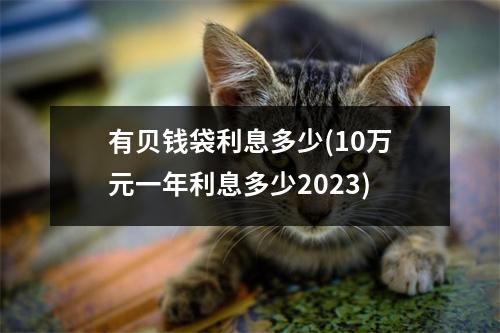 有贝钱袋利息多少(10万元一年利息多少2023)