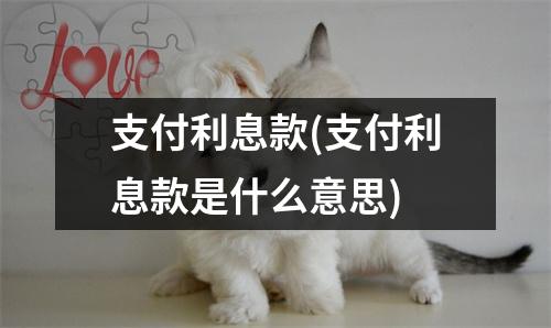 支付利息款(支付利息款是什么意思)