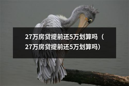 27万房贷提前还5万划算吗（27万房贷提前还5万划算吗）