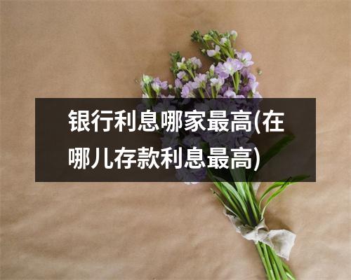 银行利息哪家最高(在哪儿存款利息最高)