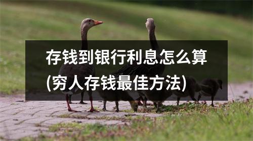 存钱到银行利息怎么算(穷人存钱最佳方法)