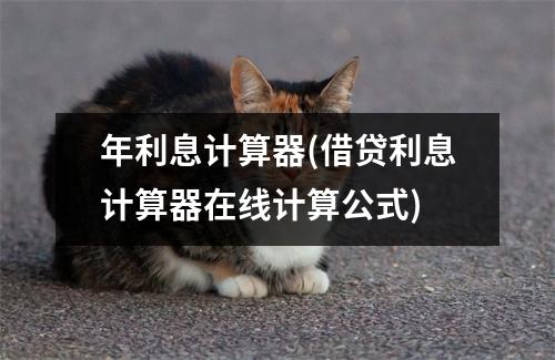 年利息计算器(借贷利息计算器在线计算公式)