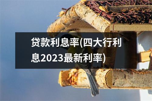 贷款利息率(四大行利息2023最新利率)