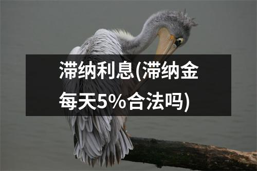 滞纳利息(滞纳金每天5%合法吗)