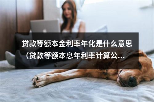贷款等额本金利率年化是什么意思（贷款等额本息年利率计算公式）